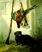 Jean Baptiste Oudry taxen pehr med jaktbyte oil painting
